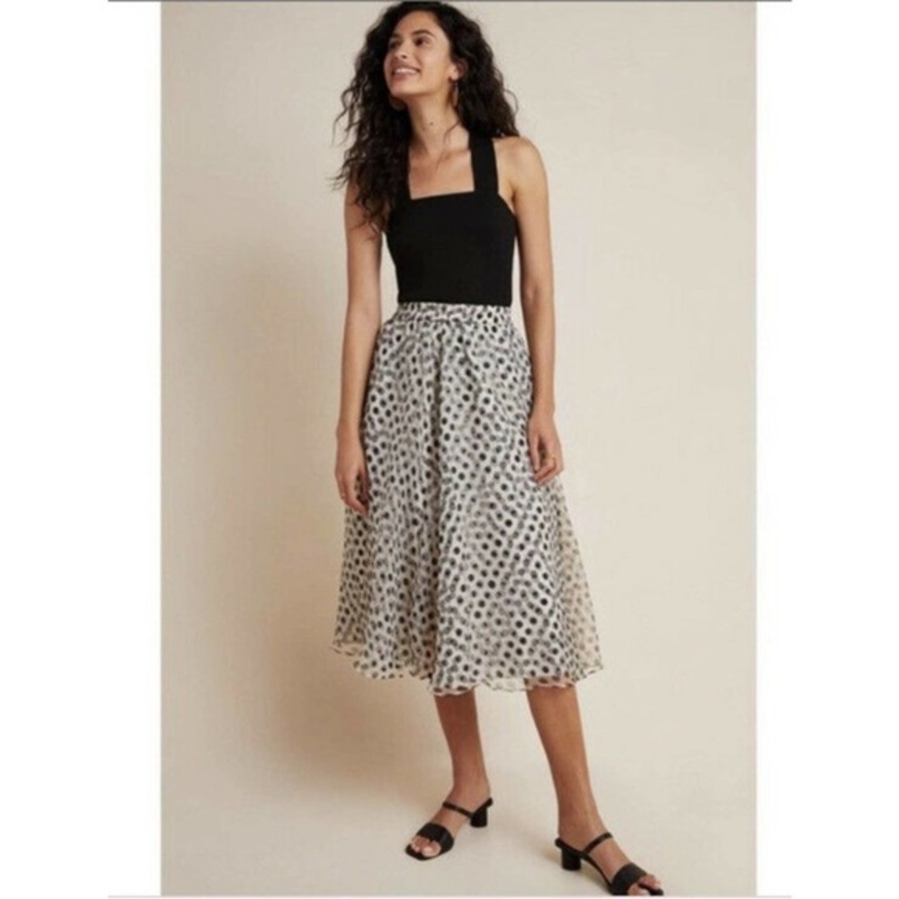 Anthropologie Druv Kapoor midi skirt kimmie a-line NWT